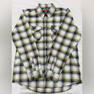 DIXXON Sublime Olive and Black Plaid Shirt